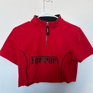Ferrari red quarter zip